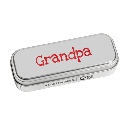 Case® | Embellished Smooth Dark Red Bone Trapper in Gift Tin by Case®
