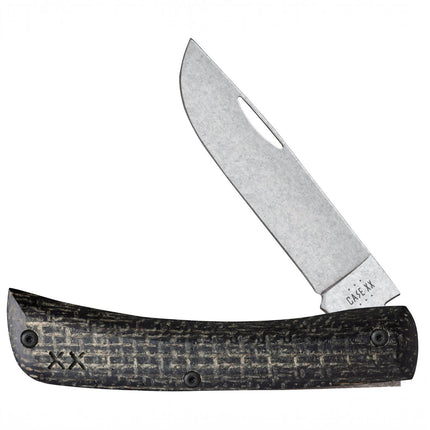 Case® | Crossroads™ Black Burlap Laminate XR Sod Buster® Jr with Dayglow G-10 by Case
