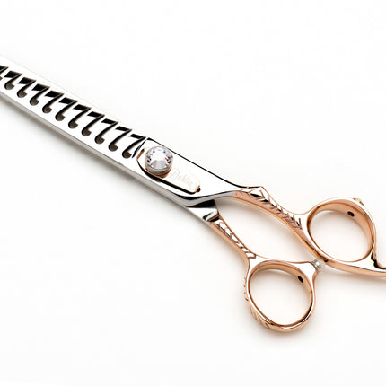 Dynasty Dahlia rose gold 13-tooth serrated chunker stylist