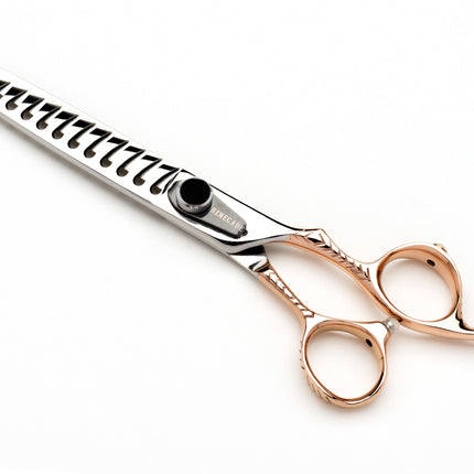 Dynasty Renegade rose gold 13-tooth serrated chunker barber