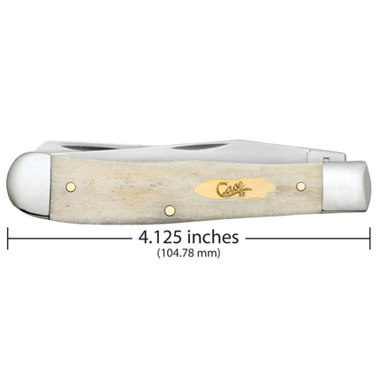 Case® Smooth Natural Bone Trapper Pocket Knife with Brass Bomb Shield