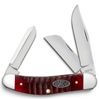 Razor Sharp AZ Case Gator Jigged Old Red Bone Sowbelly pocket knife with three mirror-polished stainless steel blades