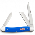 Razor Sharp AZ Case Royal Blue synthetic handle Stockman pocket knife with three polished stainless steel blades