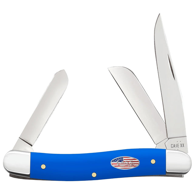 Case CA56982 - Royal Blue Synthetic Smooth Medium Stockman