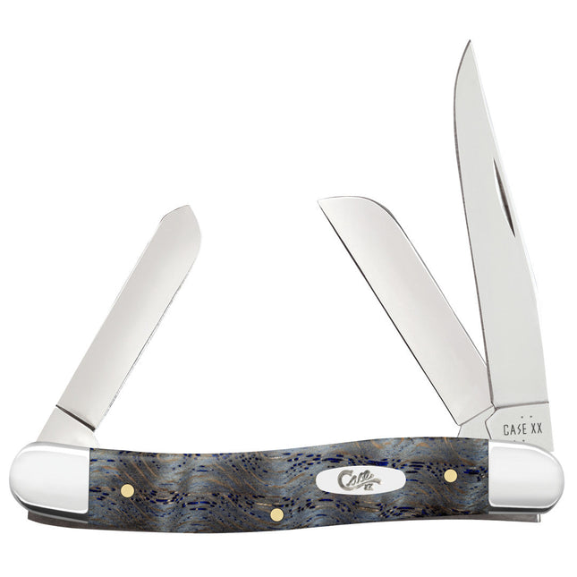 Case® | Smooth Blue Curly Oak Medium Stockman by caseknives