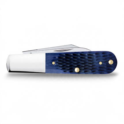 Case XX Barlow Folding Knife – Rogers Jig Navy Blue Bone Handles, Stainless Steel