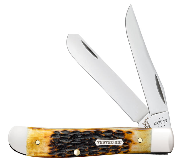 Case® | Rogers Jig Burnt Amber Bone CS Mini Trapper by caseknives