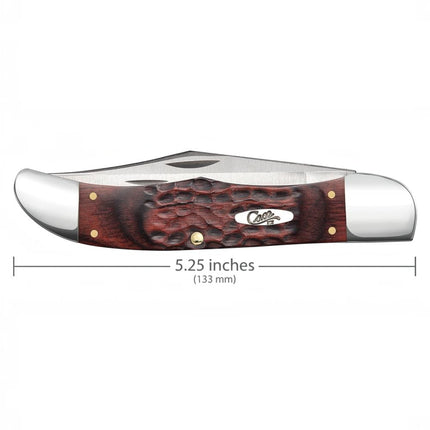 Case XX Jigged Dymalux® Rosewood Hunter with Leather Sheath CA189 by Case®