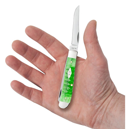 Case® | Gator Jigged Bright Green Bone Mini Trapper by caseknives