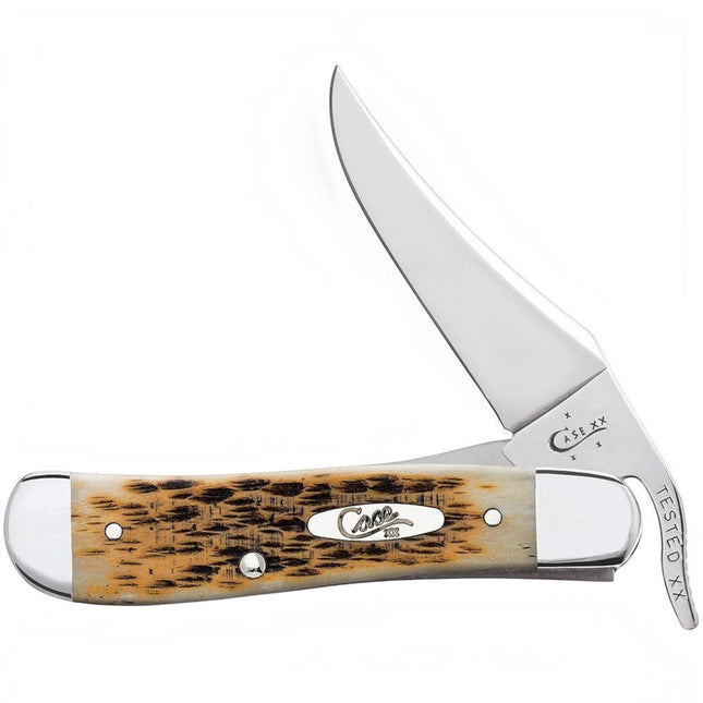 Case® | Peach Seed Jig Amber Bone RussLock® Knife by caseknives