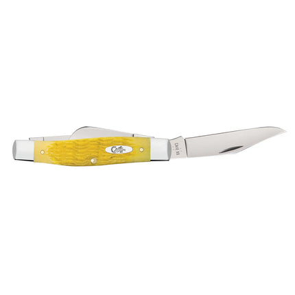 Case Platts Jig Yellow Bone Large Stockman Pocket Knife – 3-Blade Tru-Sharp