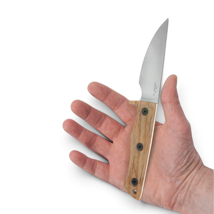 Razor Sharp AZ Case fixed blade hunter knife with a satin-finished drop point blade and natural hardwood handle