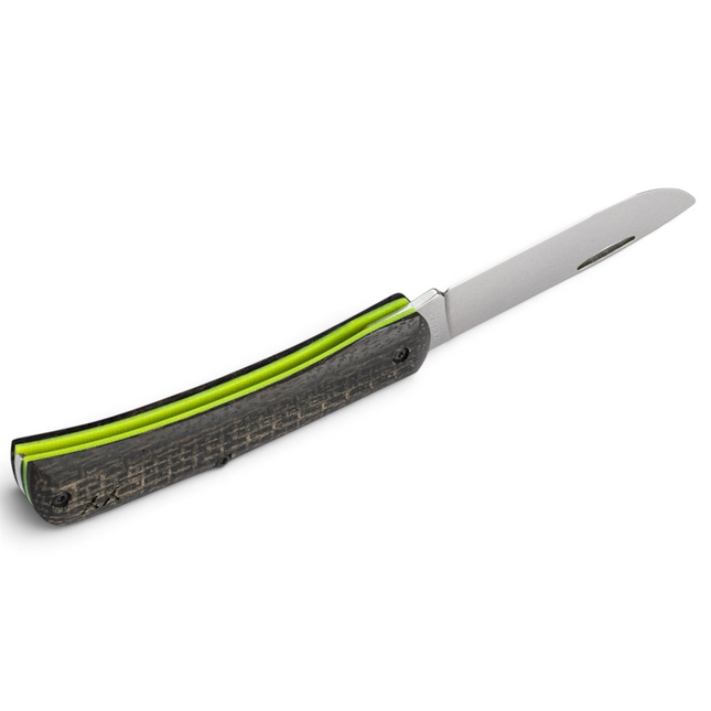 Case® | Crossroads™ Black Burlap Laminate XR Sod Buster® Jr with Dayglow G-10 by Case