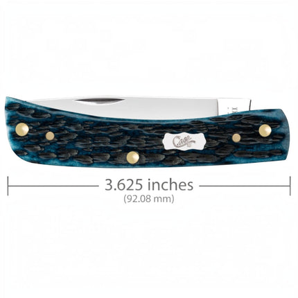 Case® | Pocket Worn® Peach Seed Jig Mediterranean Blue Bone Sod Buster® Jr Knife by Case
