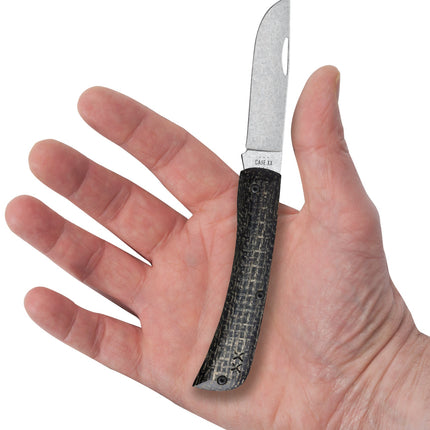 Case® | Crossroads™ Black Burlap Laminate XR Sod Buster® Jr with Dayglow G-10 by Case