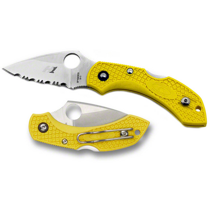 DRAGONFLY 2 SALT--LIGHTWEIGHT YELLOW HANDLE/H1/SPYDEREDGE by Spyderco