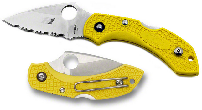 DRAGONFLY 2 SALT--LIGHTWEIGHT YELLOW HANDLE/H1/SPYDEREDGE by Spyderco