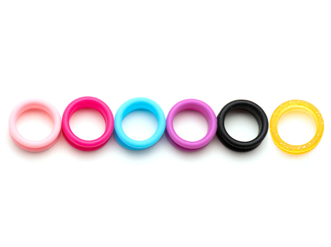 Finger ring sizers in assorted colors