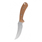 Case Natural Canvas Laminate Ridgeback Hunter fixed blade knife with sculpted canvas handle and stonewash stainless blade on a white background