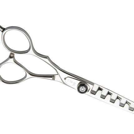 Kansai true left-handed 5-tooth chunker hair-cutting shear