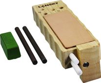 Lansky 4-Rod Ceramic TurnBox Crock Stick Knife Sharpener with Leather Strop