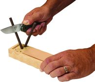 Lansky 4-Rod Ceramic TurnBox Crock Stick Knife Sharpener with Leather Strop