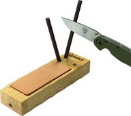 Lansky 4-Rod Ceramic TurnBox Crock Stick Knife Sharpener with Leather Strop