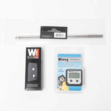 Razor Sharp AZ 60 Series low angle and small knife sharpening kit with Wixey digital gauge and stainless guide rods
