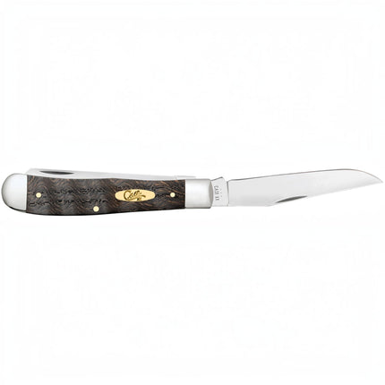 Case® | Smooth Black Curly Oak Wood Trapper Knife by caseknives