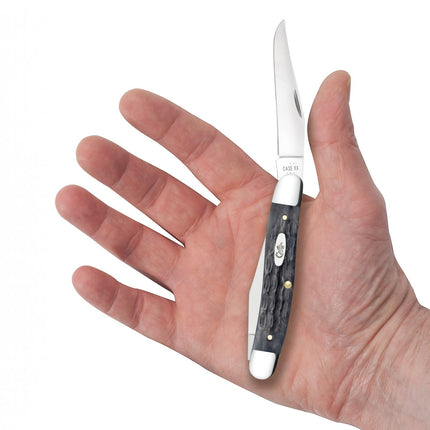 Case® Crandall Jig Pocket Worn Gray Bone Muskrat Pocket Knife