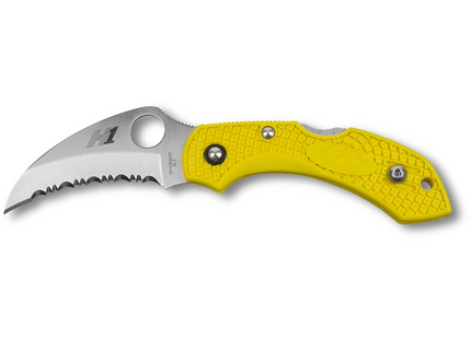 DRAGONFLY 2 SALT--LIGHTWEIGHT YELLOW/HANDLE/H1/HAWKBILL/ SPYDEREDGE by Spyderco