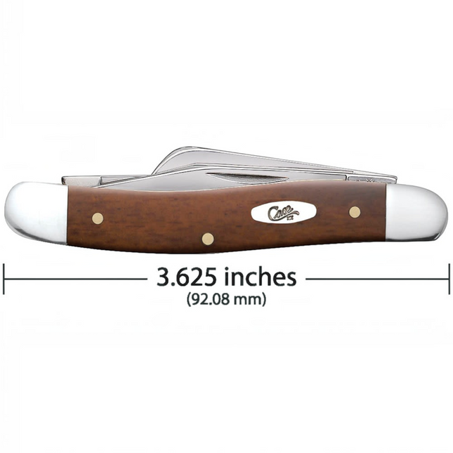 Razor Sharp AZ Case Smooth Chestnut Bone Medium Stockman pocket knife with three mirror-polished stainless steel blades
