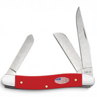 Razor Sharp AZ Case American Workman red synthetic handle stockman knife with three carbon steel blades