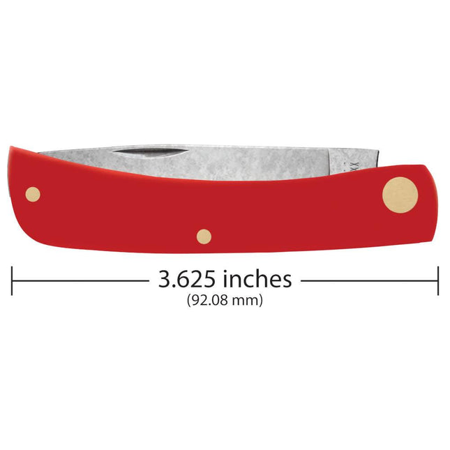 Case® | American Workman Smooth Red Synthetic CS Sod Buster® Jr Knife by caseknives