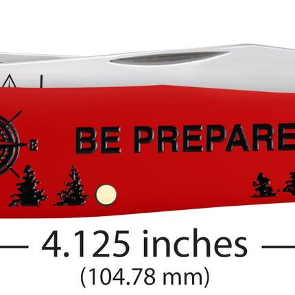 Case CA80500 - Scouting America™  Embellished Smooth Red Synthetic Trapper Trapper Gift Set