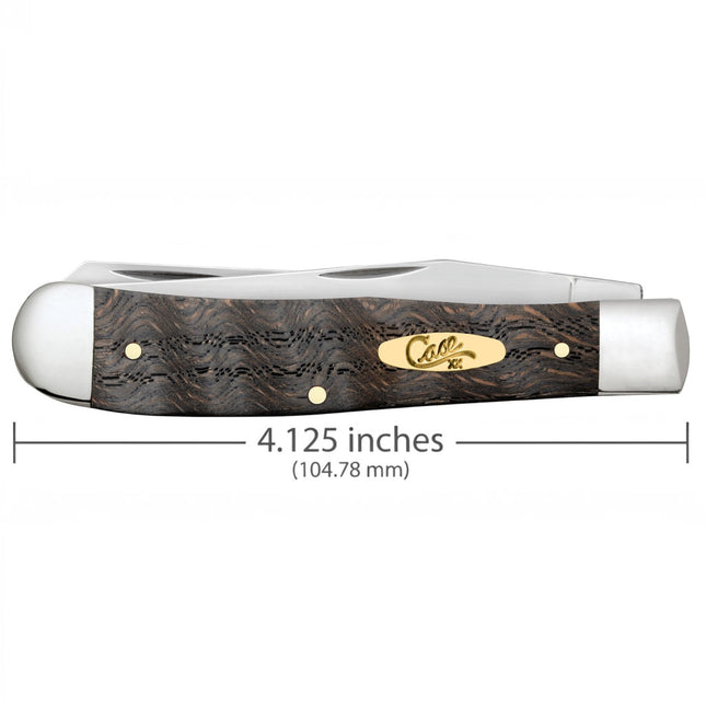Case® | Smooth Black Curly Oak Wood Trapper Knife by caseknives