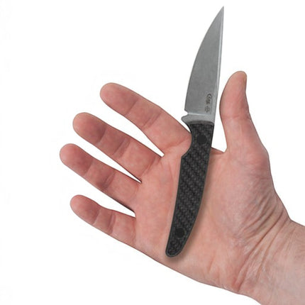Case CT2 Hunter Black Carbon Fiber Weave Fixed Blade Knife with Leather Sheath by Case®