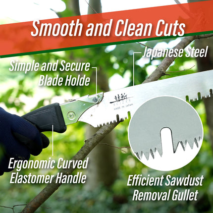 SUIZAN Professional Japanese Pruning Saw 10.6 Inch (270mm) by SUIZAN JAPAN