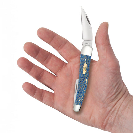 Case® | Smooth Blue Sycamore Wood Seahorse Whittler by caseknives