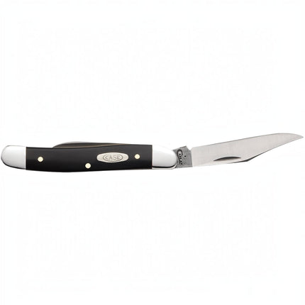 Razor Sharp AZ Case Jet-Black Synthetic Medium Jack pocket knife with a mirror-polished stainless steel clip blade.