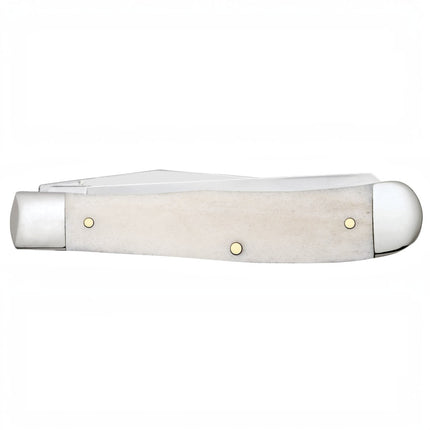 Razor Sharp AZ Case Sportsman Series Trapper knife with a smooth natural bone handle and polished steel bolsters.