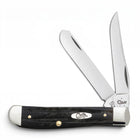 Razor Sharp AZ Case Jigged Buffalo Horn Mini Trapper pocket knife with two mirror-polished stainless steel blades