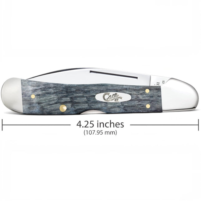 Razor Sharp AZ Case Crandall Jig Pocket Worn Gray Bone CopperLock knife with a 4.25-inch closed length