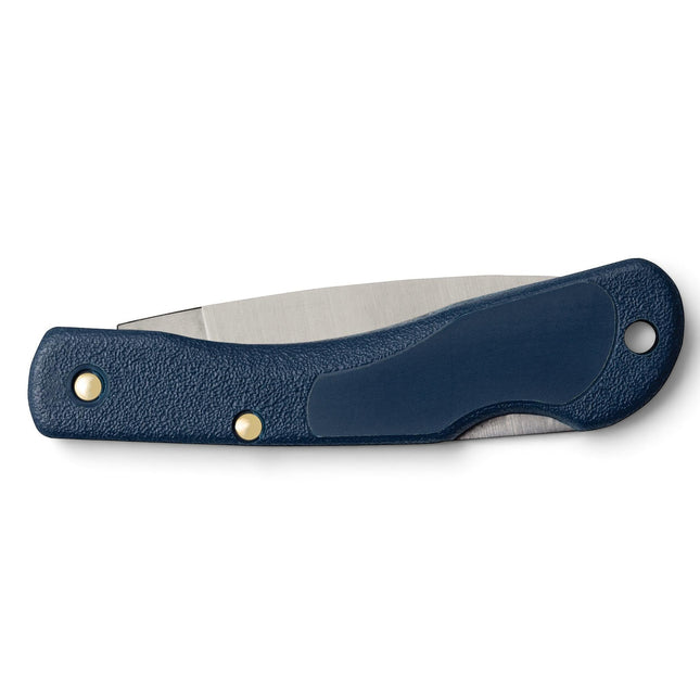 Razor Sharp AZ Case Mini Blackhorn folding pocket knife with a slim blue synthetic handle and lanyard hole.