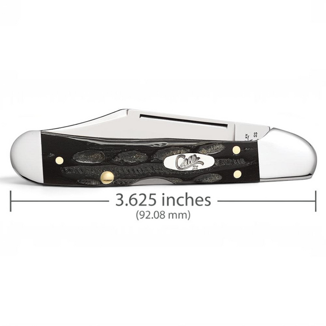 Razor Sharp AZ Case Mini CopperLock knife with a jigged buffalo horn handle and mirror-polished stainless steel blade.