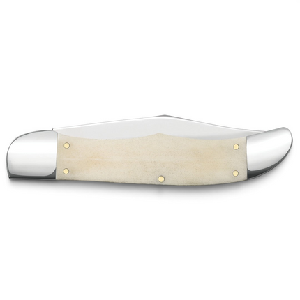Razor Sharp AZ Case folding hunter knife with smooth natural bone handle and polished nickel-silver bolsters