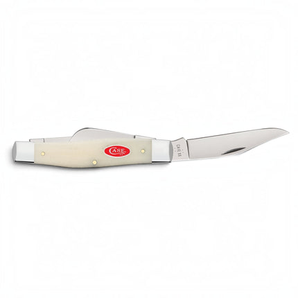Razor Sharp AZ Case Smooth Natural Bone Large Stockman folding knife with mirror-polished stainless steel blades
