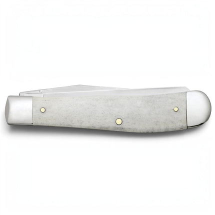 Razor Sharp AZ Case Vietnam War commemorative trapper knife with smooth natural bone handle and polished bolsters