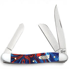 Razor Sharp AZ Case Patriotic Kirinite Medium Stockman pocket knife with three mirror-polished stainless steel blades