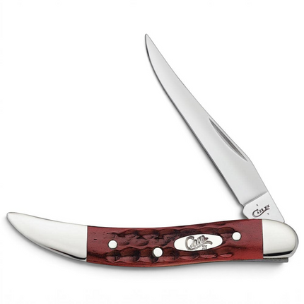 Razor Sharp AZ Case Pocket Worn Old Red Bone Small Texas Toothpick knife with a mirror-polished stainless steel blade